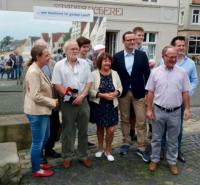 #Volksentscheid bundesweit: Aktion in Burgsteinfurt mit Jens Spahn, Kathrin Vogler, H. Lammersmann , Carsten Antrup und Ingrid Arndt-Brauer. Foto: Mehr Demokratie NRW e.V.